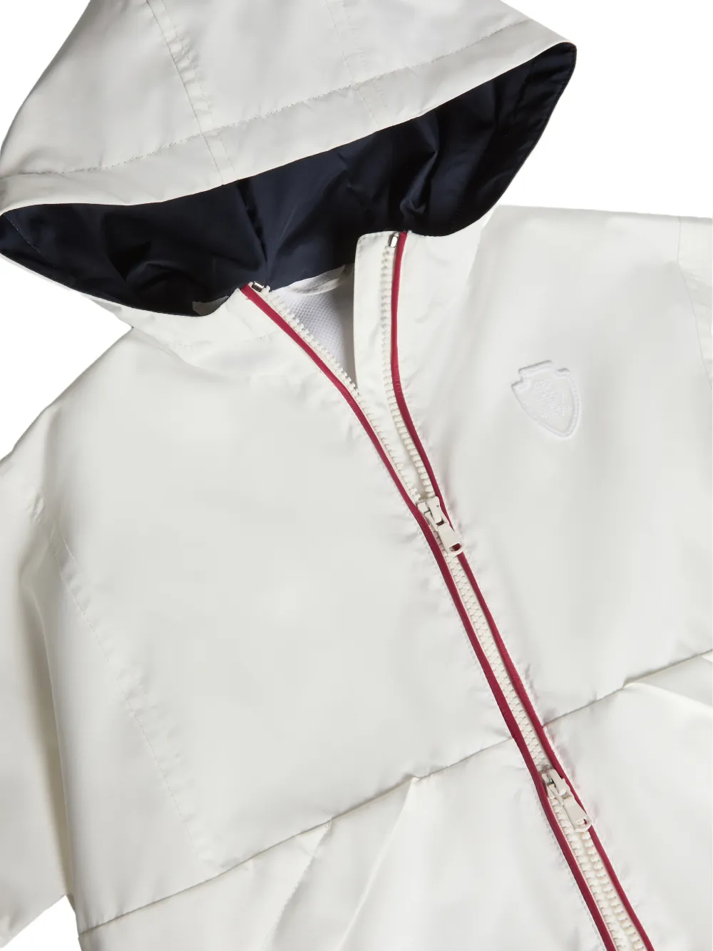 Brunello Cucinelli Kids Jas met capuchon Wit