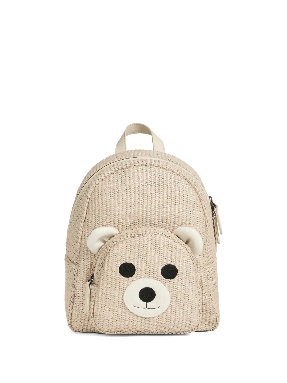 Brunello Cucinelli Kids raffia bear backpack - Nude
