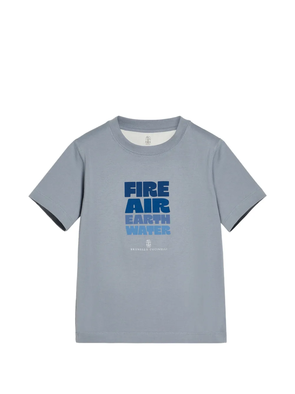 Brunello Cucinelli Kids T-shirt con stampa - Blu