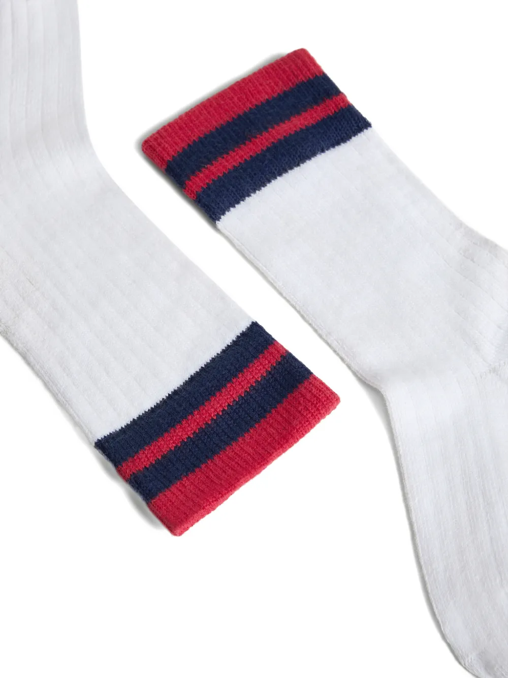 Rib-Knit Striped Socks