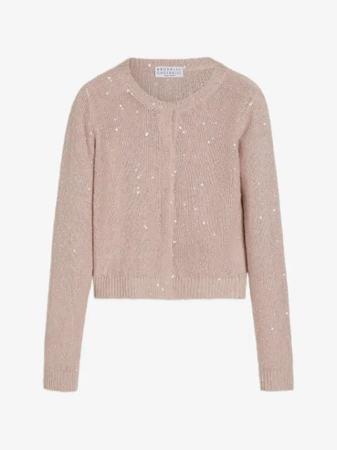 Brunello Cucinelli Kids كارديغان بزينة ترتر