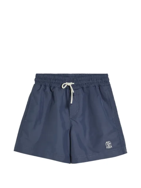 Brunello Cucinelli Kids nylon swim shorts with logo