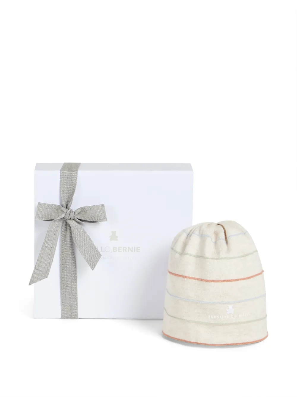 Striped Cotton Lightweight Knit Baby Bernie Beanie