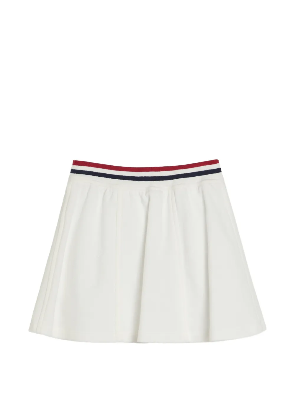  Brunello Cucinelli Kids Logo Ribbed Skirt - White 