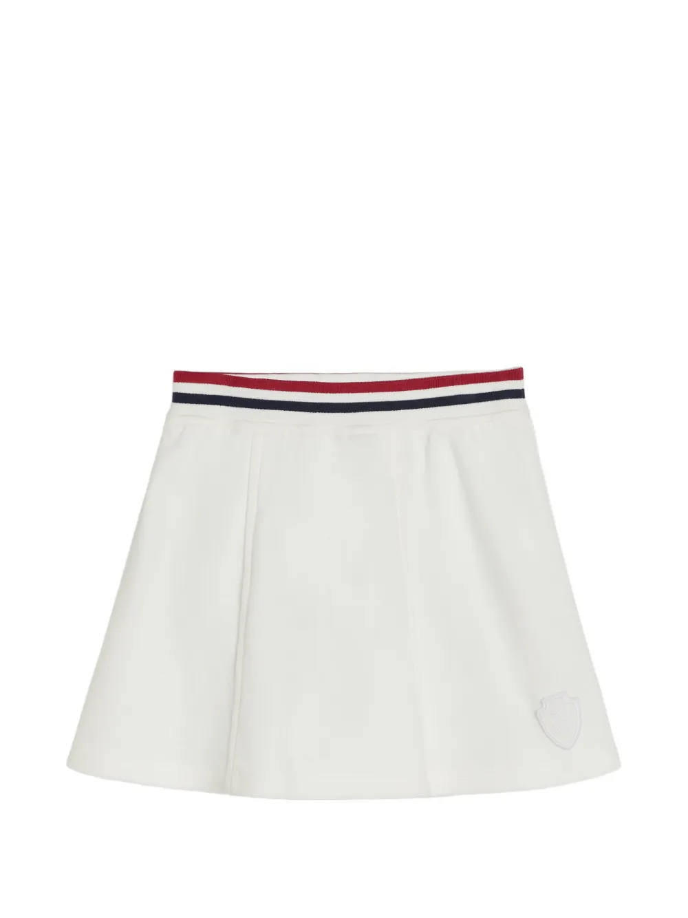 Brunello Cucinelli Kids logo ribbed skirt - Bianco