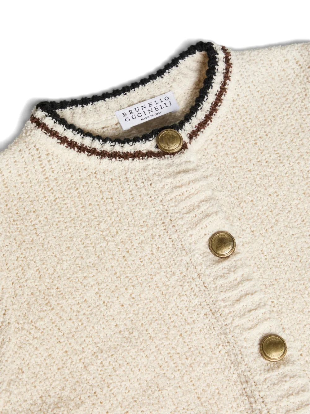  Brunello Cucinelli Kids Buttoned Cardigan - Neutrals 