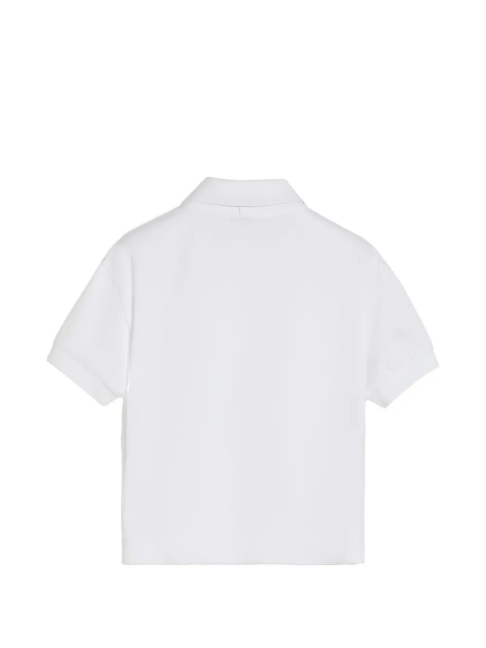 Brunello Cucinelli Kids Katoenen poloshirt met strik Wit