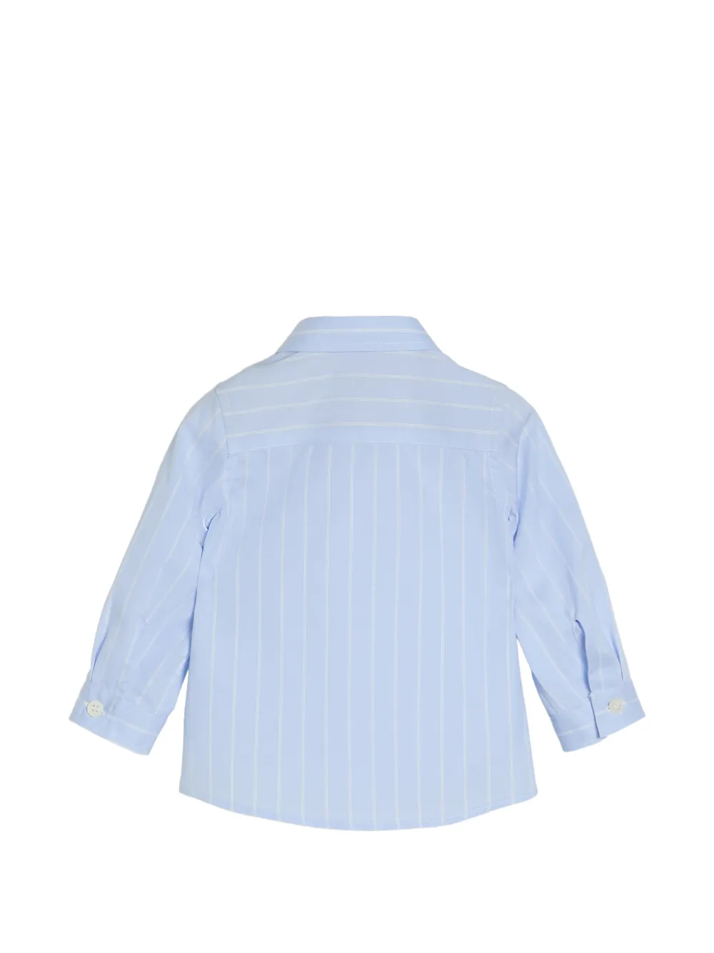 Brunello Cucinelli Kids Popeline Baby Bernie gestreept shirt Blauw