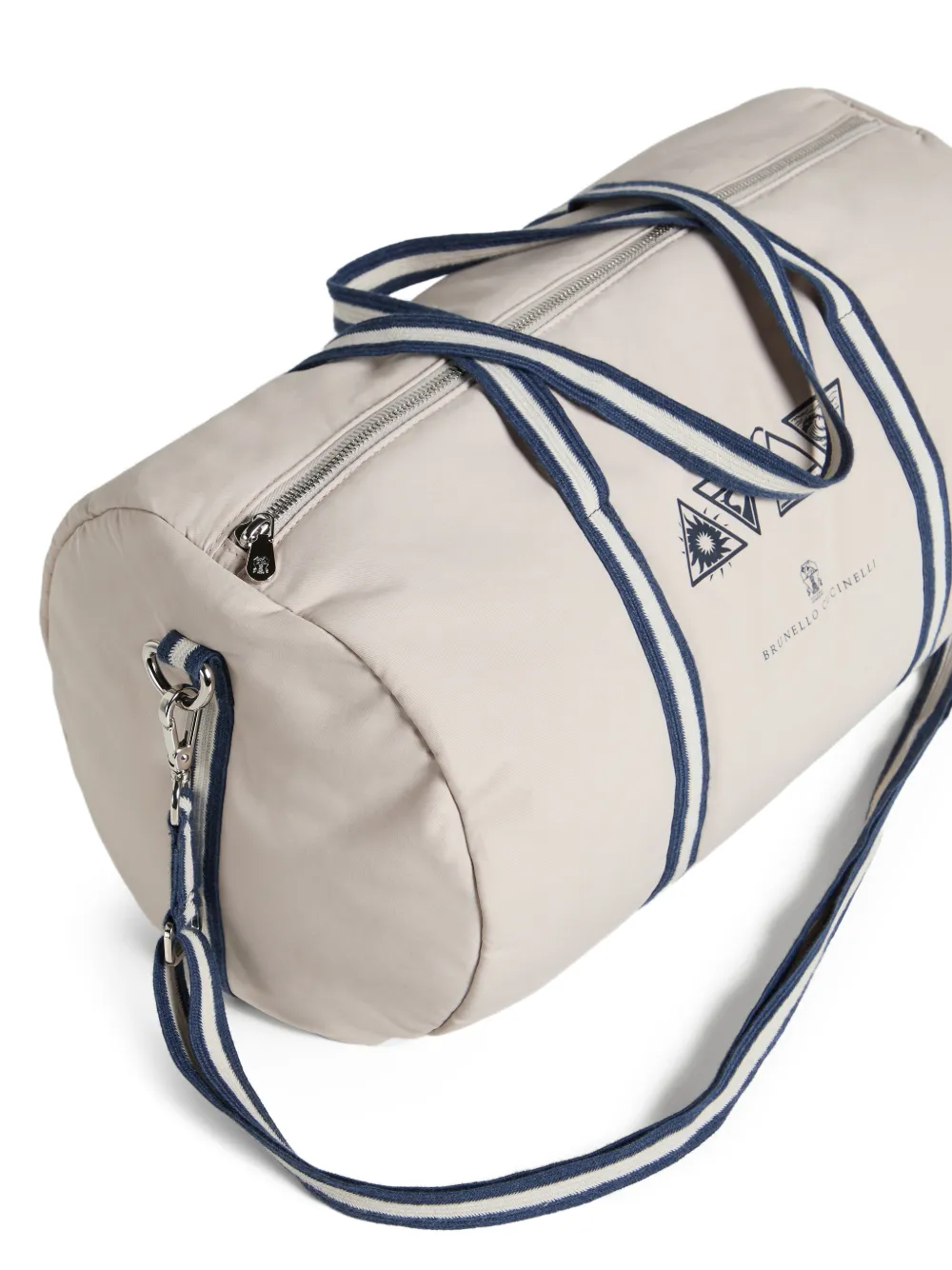  Brunello Cucinelli Kids Logo Printed Luggage Bag - Neutrals 