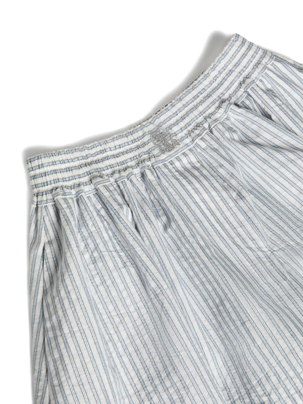 Brunello Cucinelli Kids Gestreepte flared shorts Wit