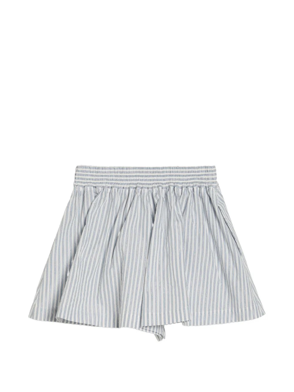 Brunello Cucinelli Kids Gestreepte flared shorts Wit