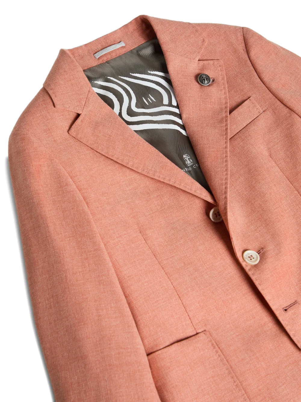 Brunello Cucinelli Kids Mouliné blazer Oranje