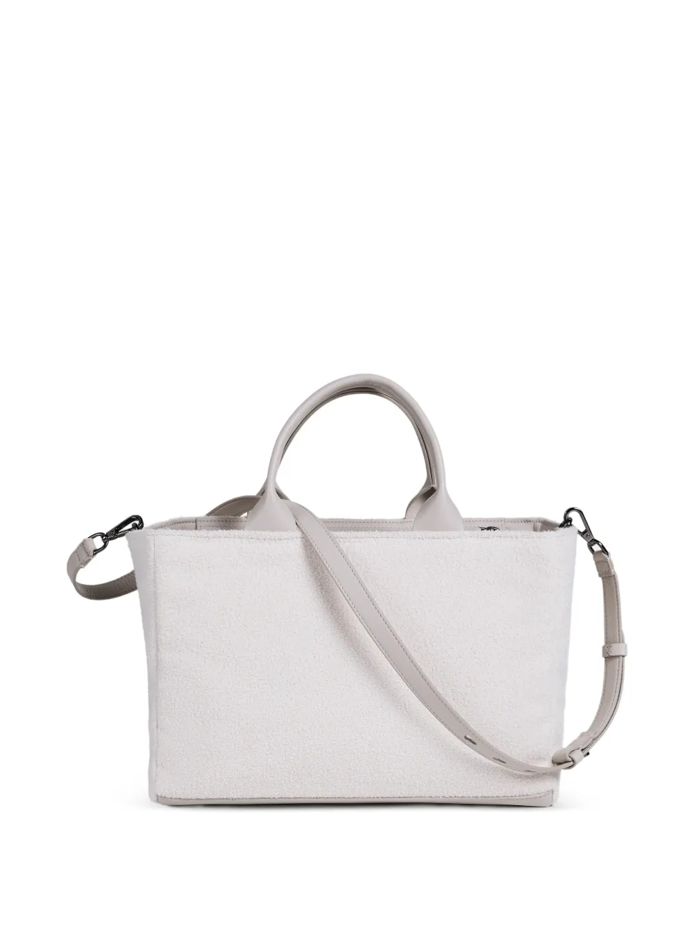  Brunello Cucinelli Kids Textured Embroidery Tote Bag - Neutrals 