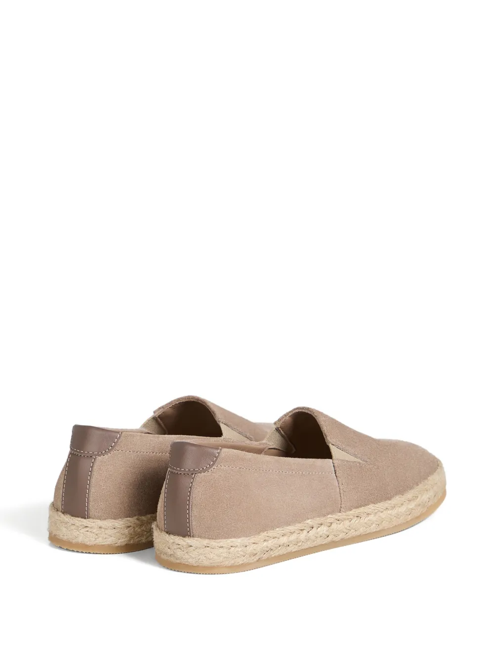 Brunello Cucinelli Kids Suède slip-ons met touw Beige