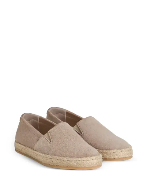 Brunello Cucinelli Kids zapatos slip-on de gamuza con aplique de cuerda