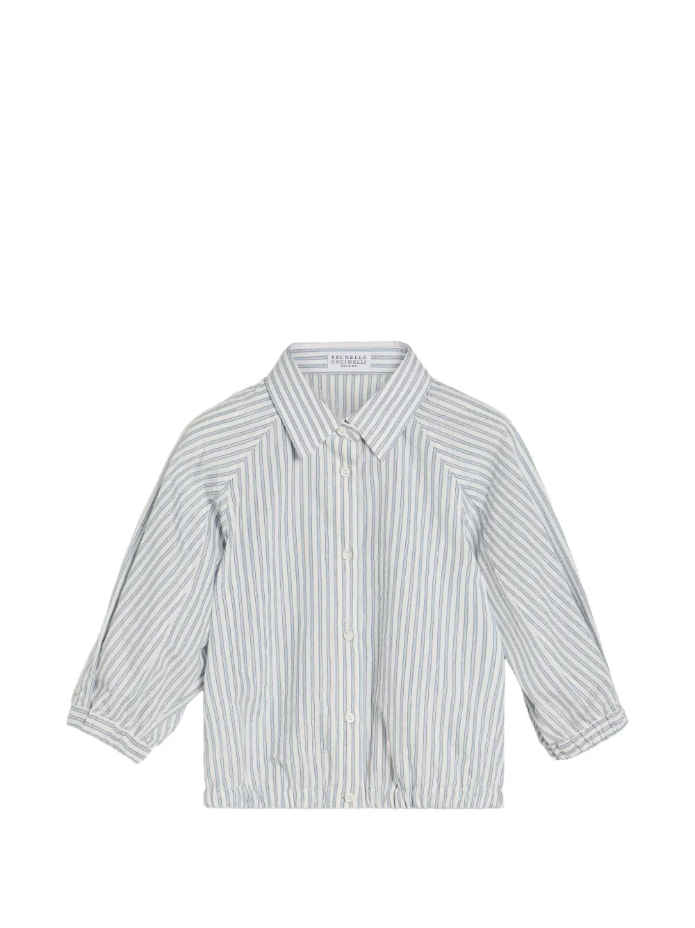 Brunello Cucinelli Kids Camicia a righe - Bianco