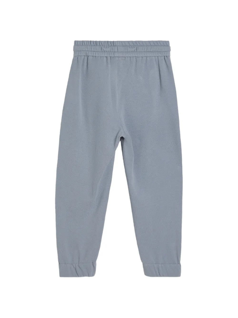 Brunello Cucinelli Kids Katoenen piqué trainingsbroek met elastische afwerking met rits Blauw