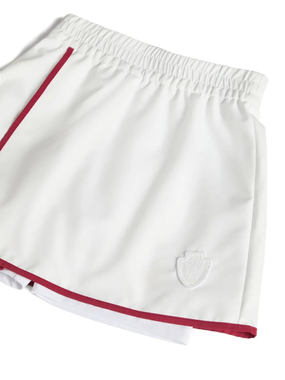 Brunello Cucinelli Kids Rok met logopatch en contrasterende afwerking Wit
