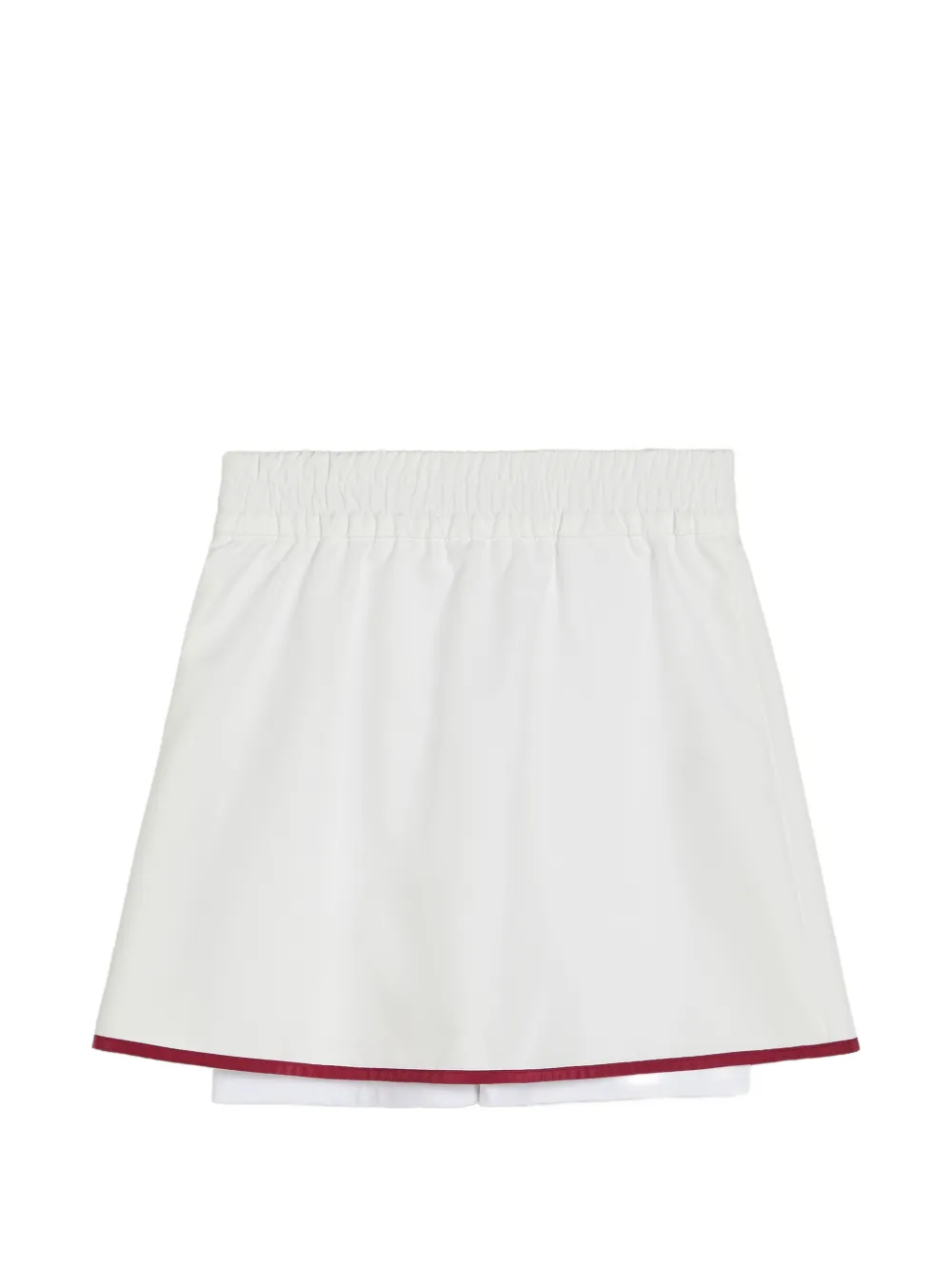 Brunello Cucinelli Kids Rok met logopatch en contrasterende afwerking Wit