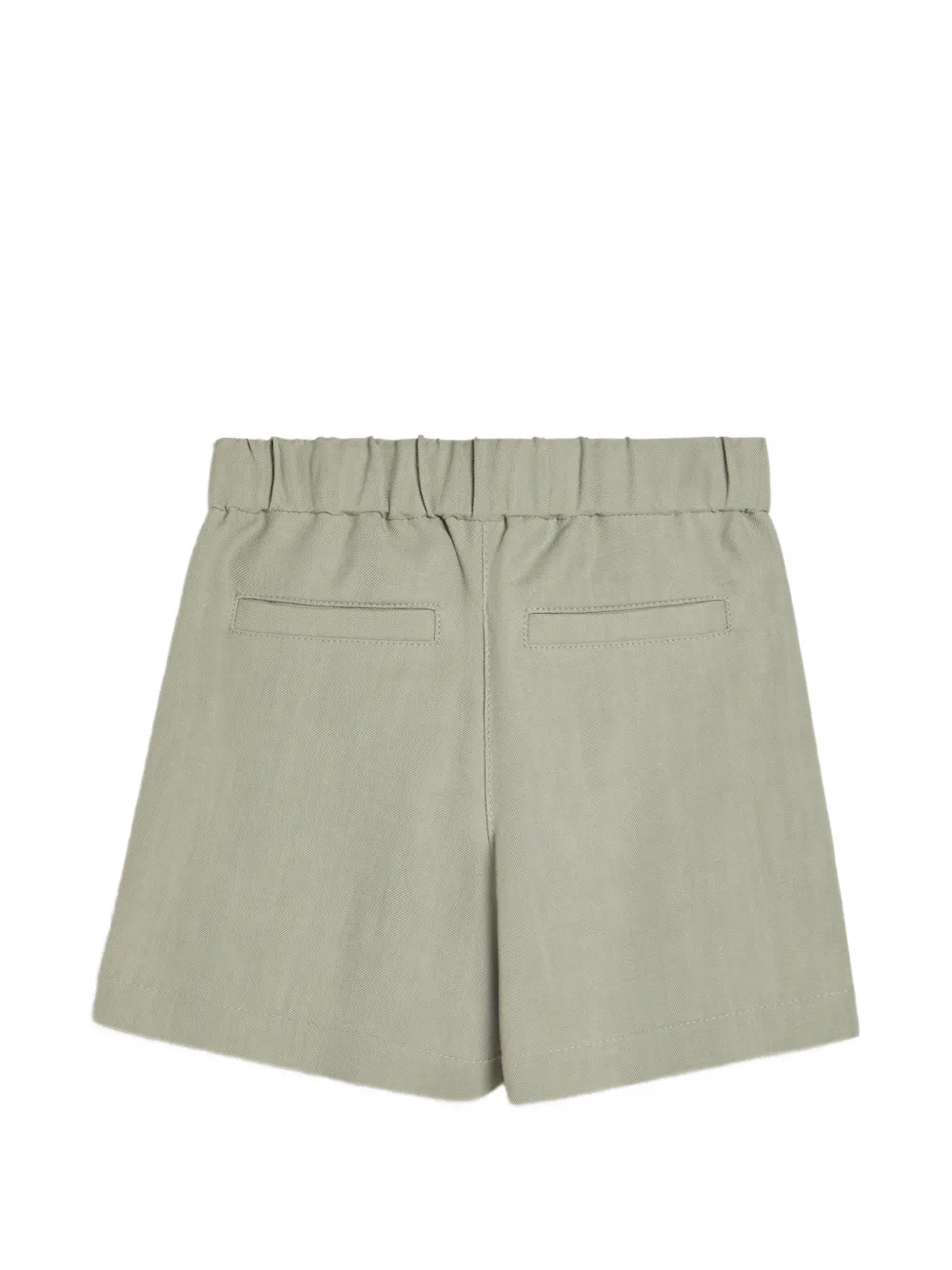  Brunello Cucinelli Kids Belted Twill Shorts - Green 