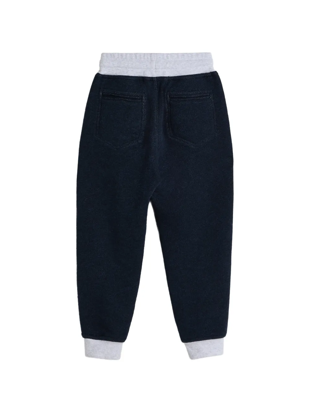 Brunello Cucinelli Kids Katoenen en linnen gemêleerde badstof broek met print Blauw