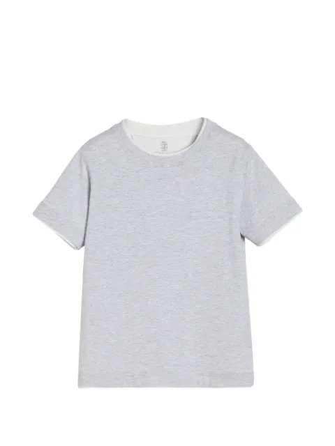 Brunello Cucinelli Kids cotton jersey T-shirt with faux-layering