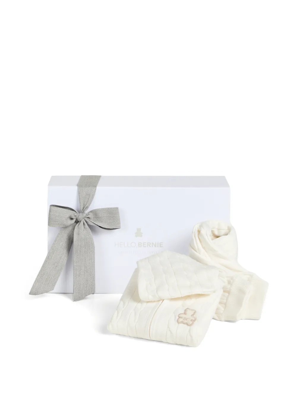 Cotton Cable-Knit Baby Bernie Matching Set