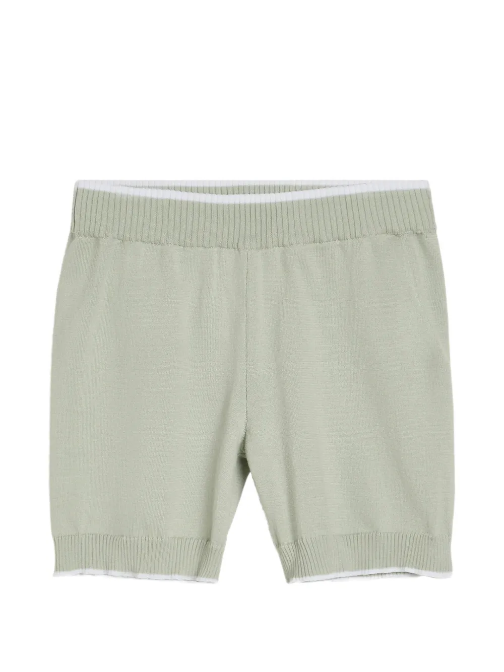 Brunello Cucinelli Kids cotton lightweight knit Baby Bernie shorts - Verde
