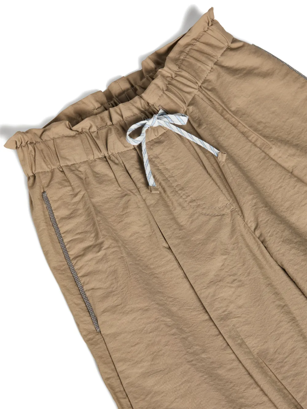  Brunello Cucinelli Kids Monili-detailed Trousers - Neutrals 
