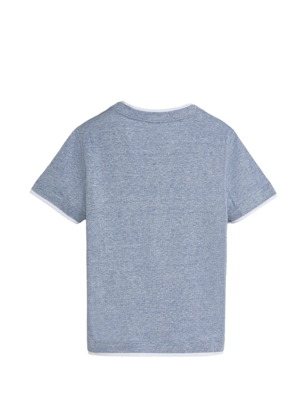 Brunello Cucinelli Kids Linnen en katoenen jersey T-shirt Blauw