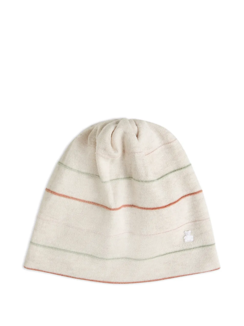 Brunello Cucinelli Kids striped cotton lightweight knit Baby Bernie beanie - Toni neutri