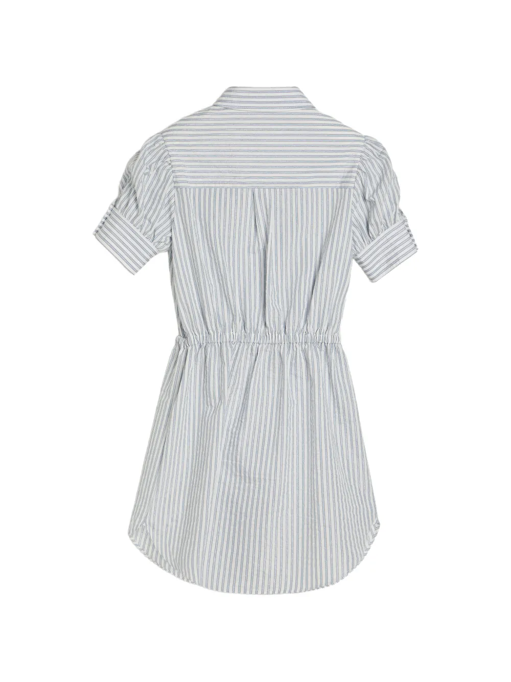 Brunello Cucinelli Kids Gestreepte jurk met Monili-detail Wit