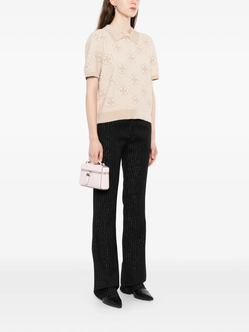 Tory Burch Slim Romy レザーハンドバッグ | ピンク | FARFETCH JP