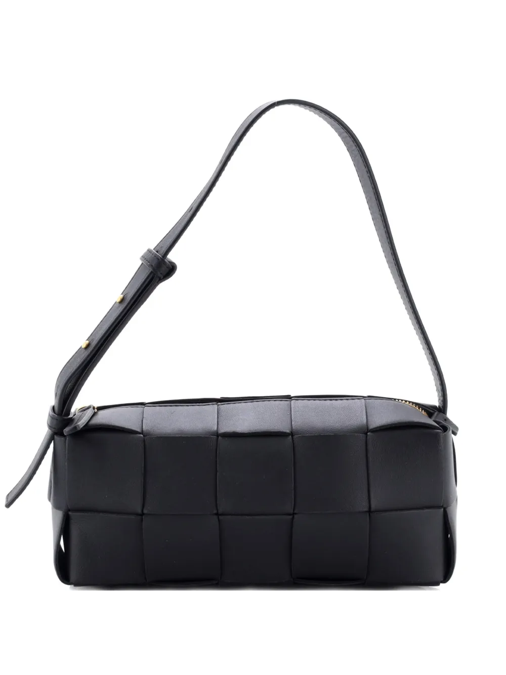 Bottega Veneta Pre-Owned Brick Cassette Maxi Intrecciato Leather Small shoulder bag - Nero