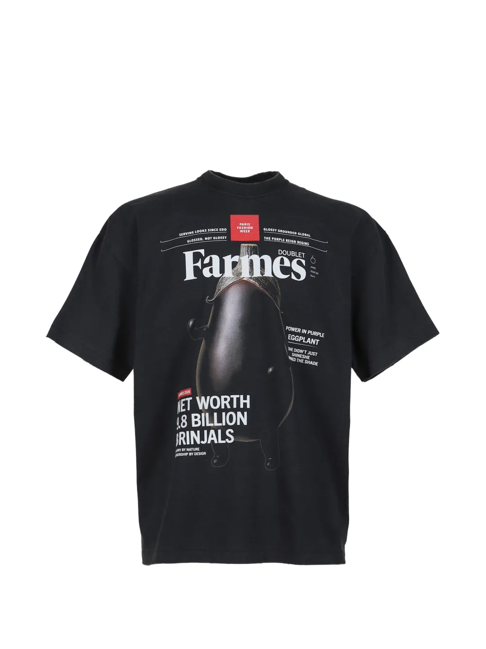 Doublet Farmes Magazine Cover T-shirt - Nero