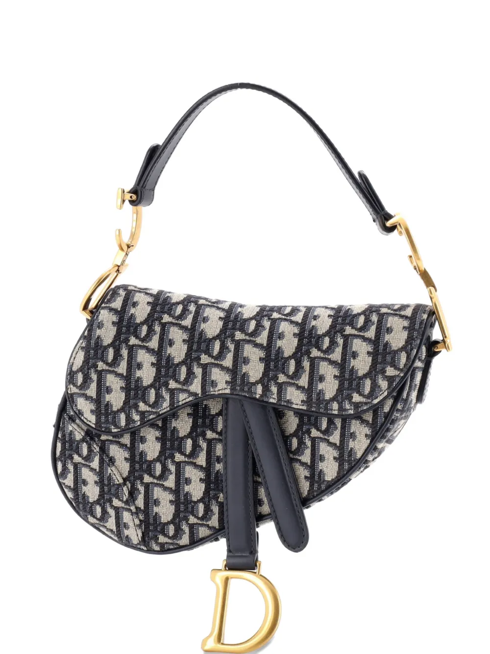 Christian Dior Pre-Owned Saddle Handbag Oblique Canvas Mini shoulder bag - Blu