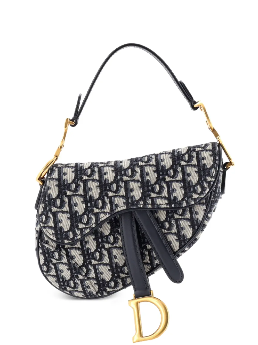 Christian Dior Pre-Owned Saddle Handbag Oblique Canvas Mini shoulder bag - Blu