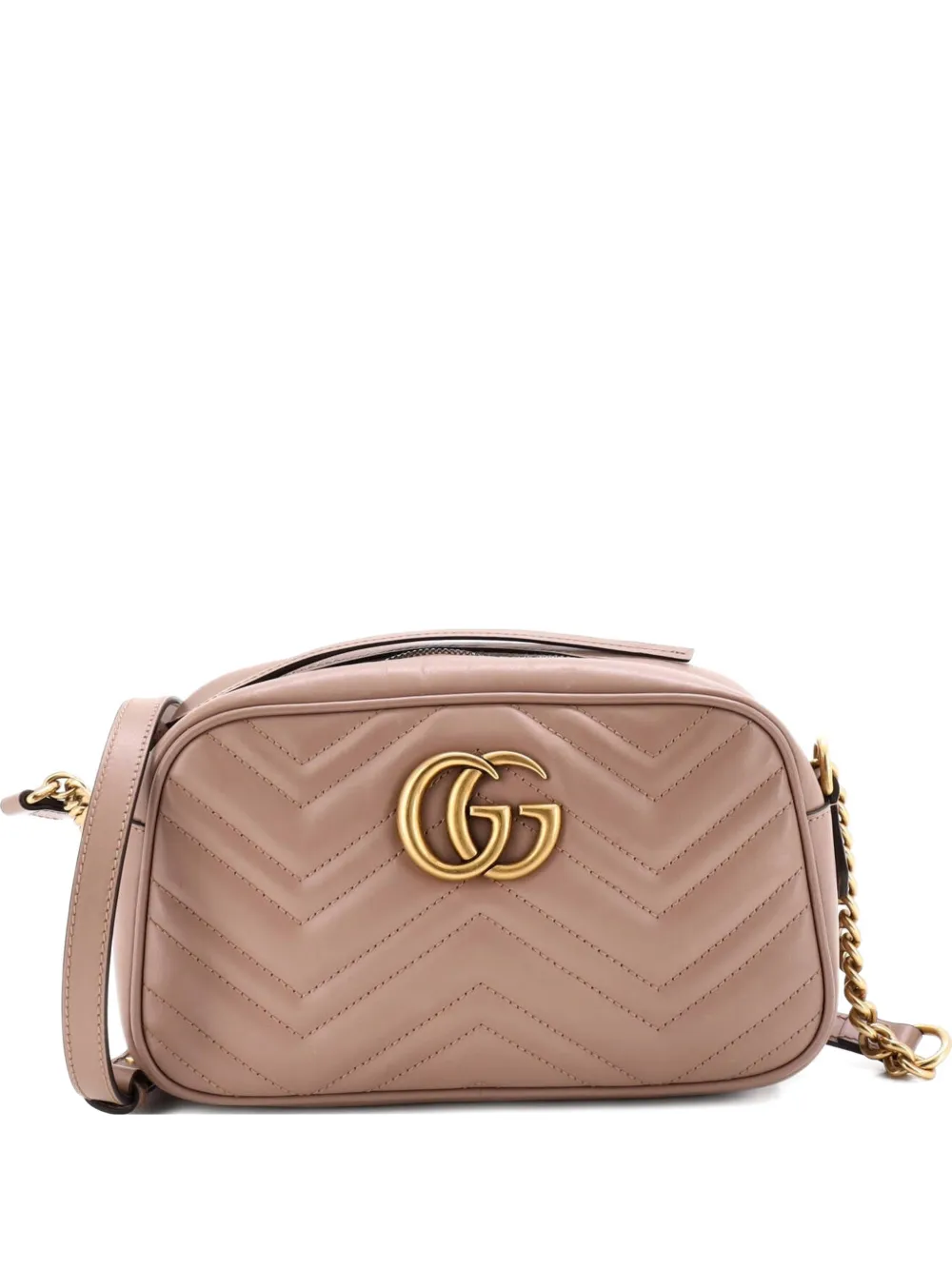 Gucci Pre-Owned Borsa a tracolla GG Marmont super mini in pelle matelassè con battente - Rosa