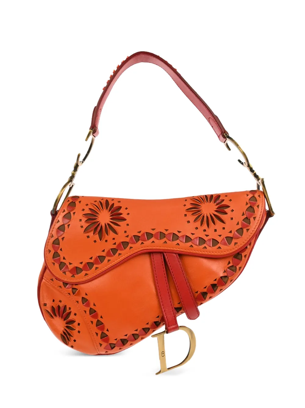Christian Dior Pre-Owned Borsa a tracolla con dettaglio cut-out 2002 - Arancione