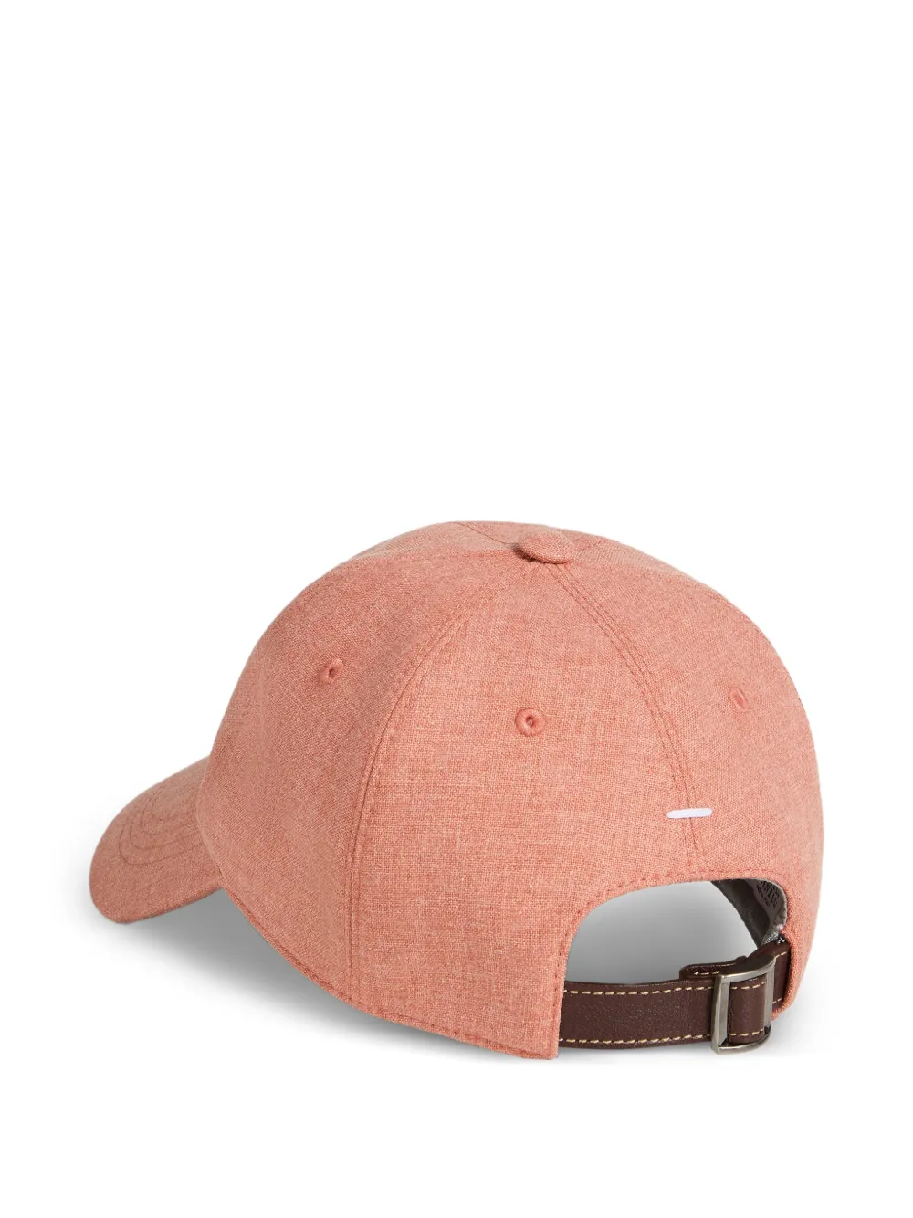 Brunello Cucinelli Kids Honkbalpet van scheerwol katoen en zijde met logo Oranje
