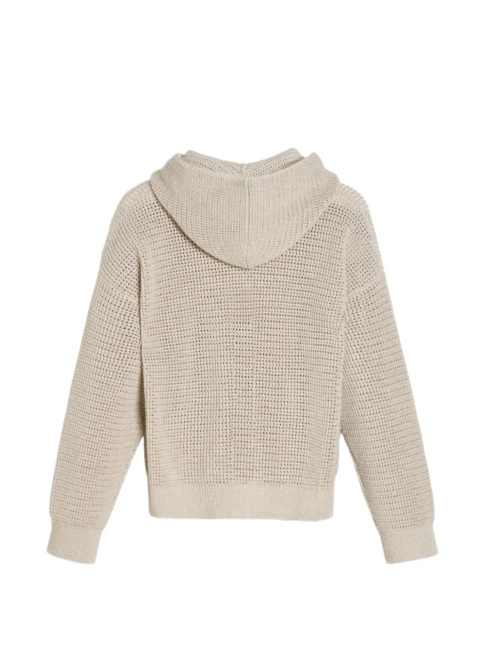  Brunello Cucinelli Kids Zip Ribbed-knit Hoodie - Neutrals 