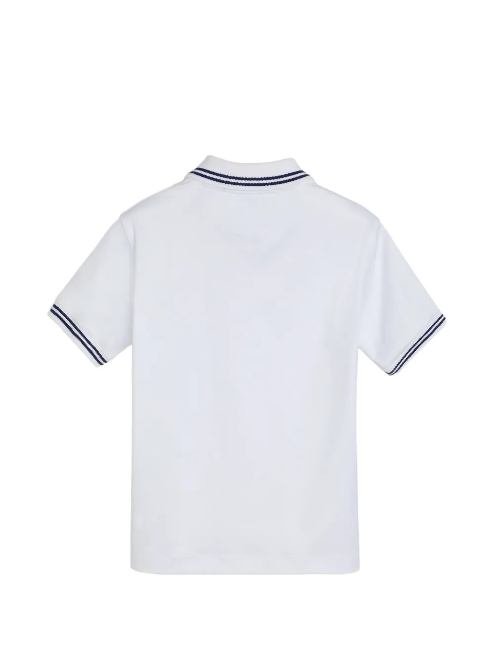Brunello Cucinelli Kids Katoenen poloshirt met logostreep Wit