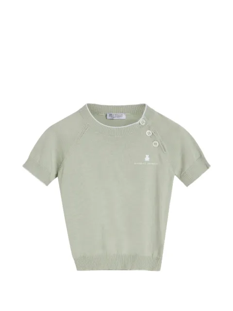 Brunello Cucinelli Kids playera tejida Baby Bernie de algodón liviano