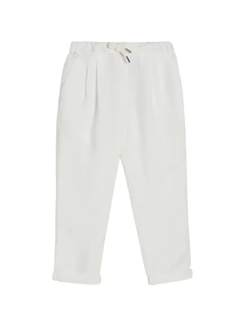 Brunello Cucinelli Kids pantalones con cordones y pinzas