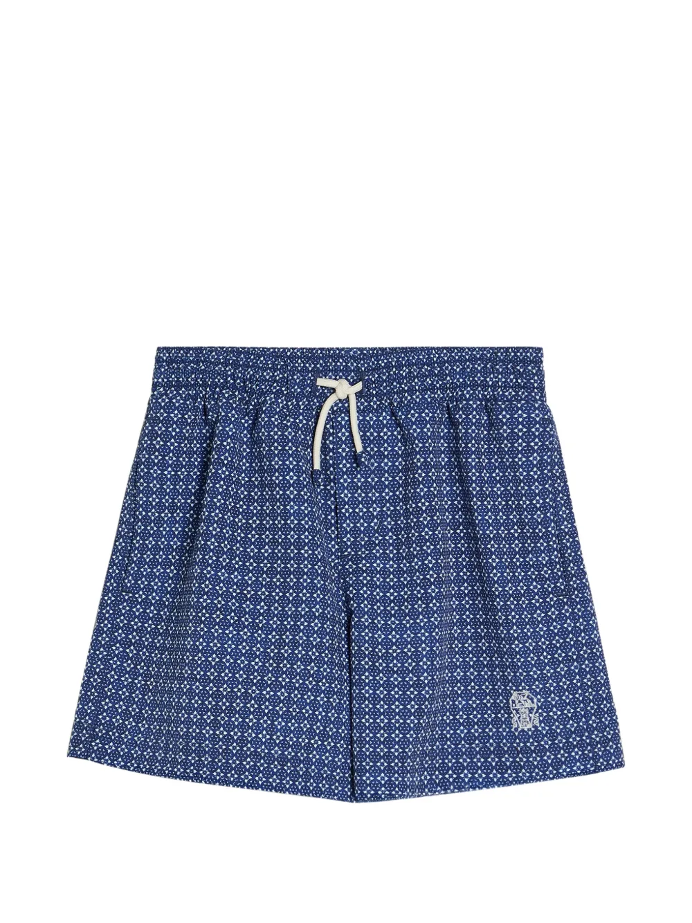 Brunello Cucinelli Kids Costume da bagno a fantasia - Blu