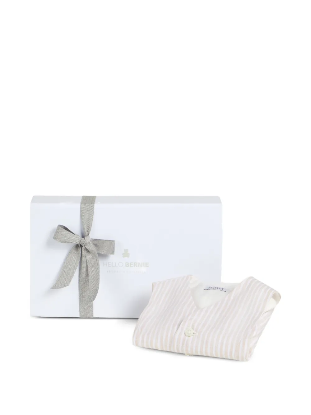 Brunello Cucinelli Kids Gestreept lichtgewicht linnen Baby Bernie gilet Beige
