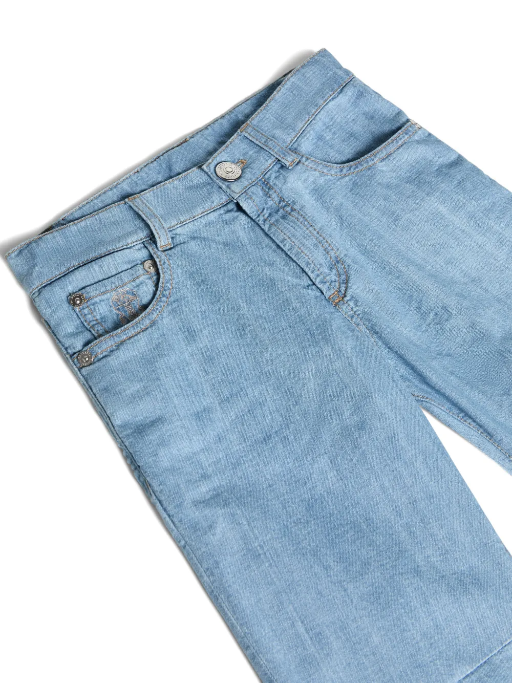  Brunello Cucinelli Kids Lightweight Denim Five-pocket Trousers - Blue 
