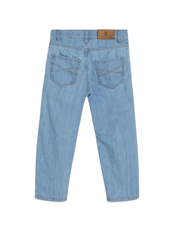 Brunello Cucinelli Kids ライトウェイト デニムパンツ | ブルー 