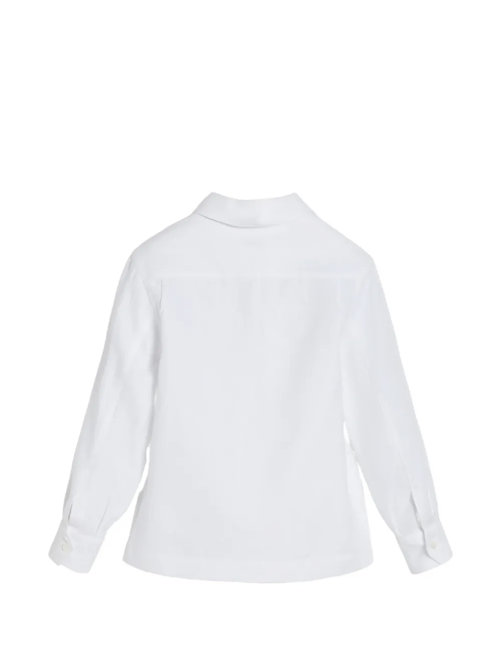 Brunello Cucinelli Kids Guayabera top van hennep linnen en katoen Wit