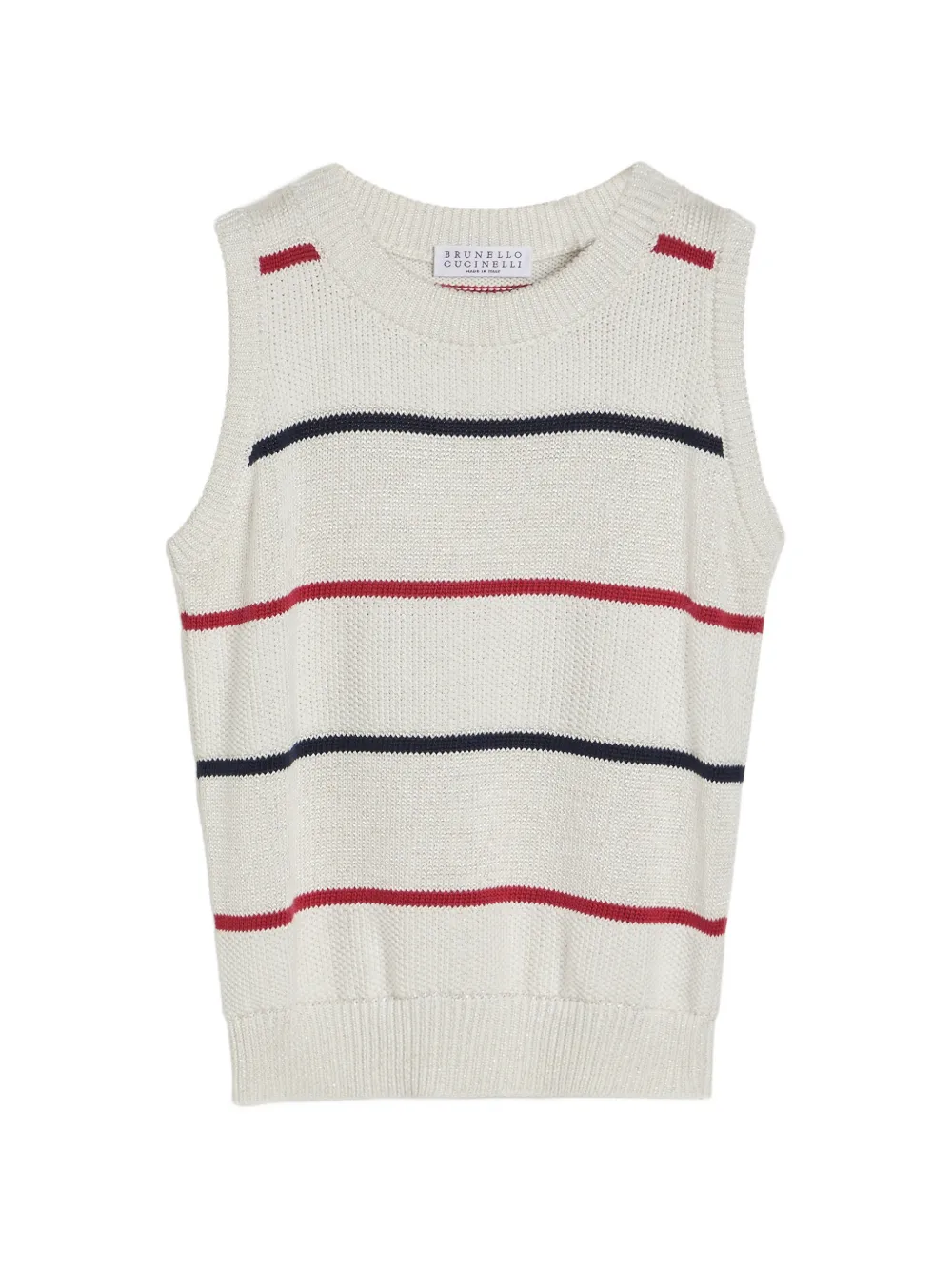 Brunello Cucinelli Kids textured striped vest - Toni neutri